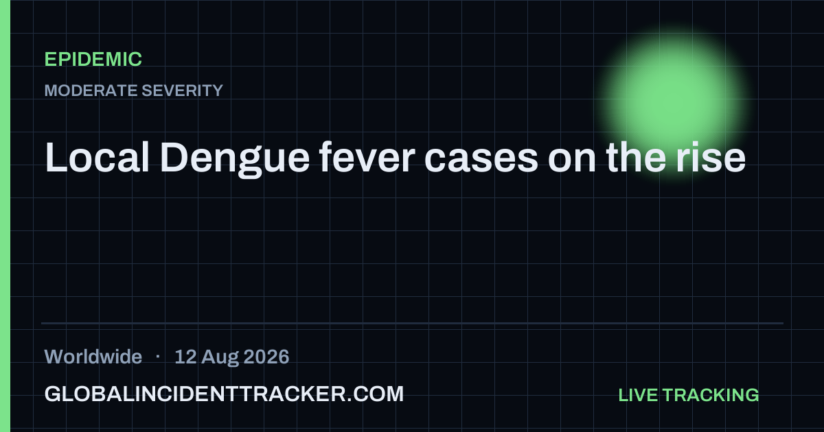 Epidemic incident in worldwide on 12 August 2026 — Global Incident Tracker report card