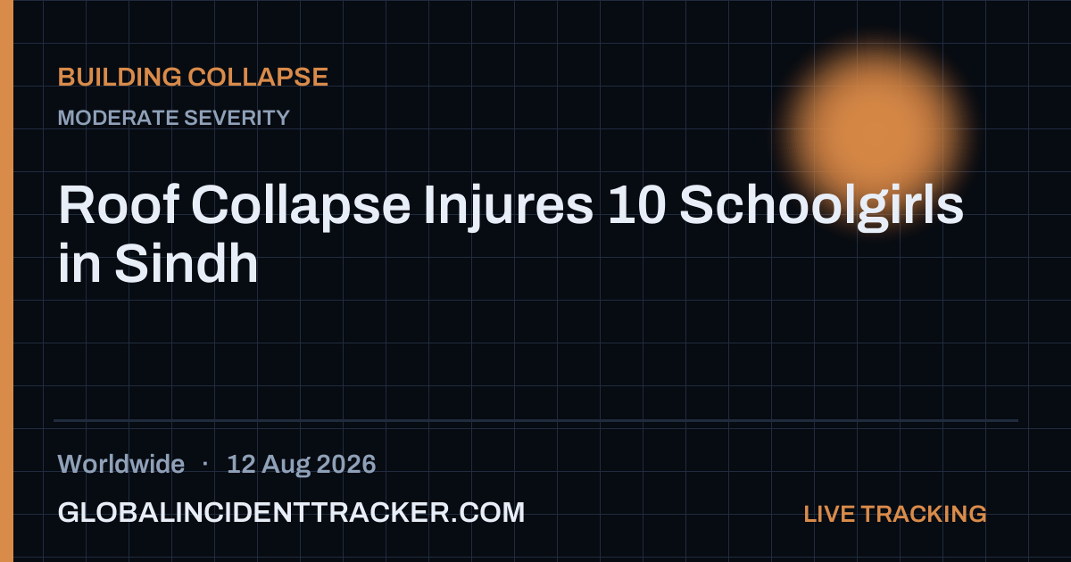 Building Collapse incident in worldwide on 12 August 2026 — Global Incident Tracker report card