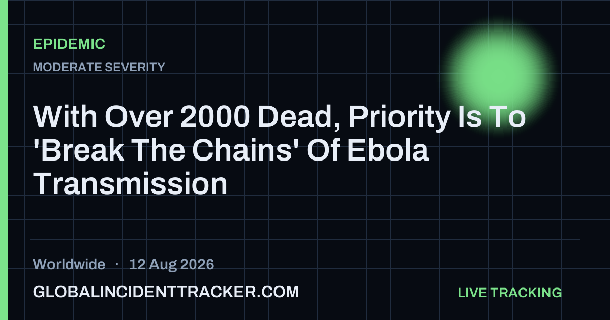 Epidemic incident in worldwide on 12 August 2026 — Global Incident Tracker report card