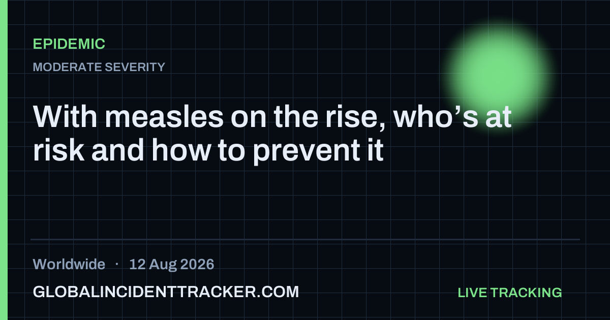 Epidemic incident in worldwide on 12 August 2026 — Global Incident Tracker report card