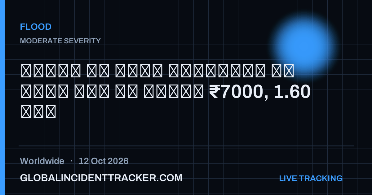 Flood incident in worldwide on 12 October 2026 — Global Incident Tracker report card
