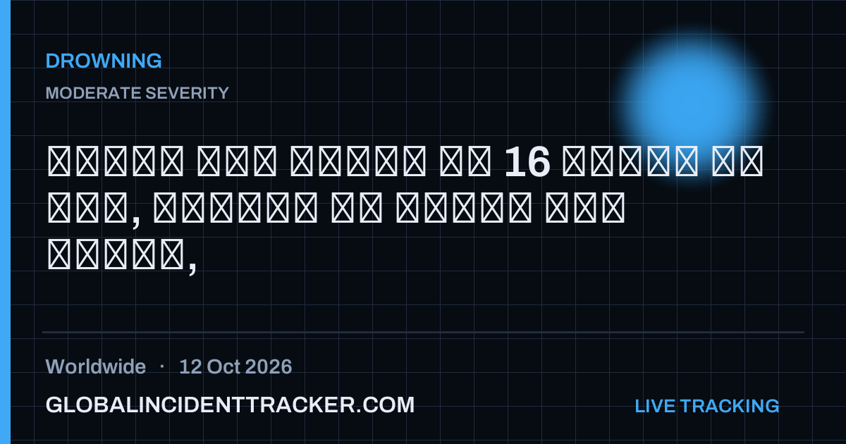 Drowning incident in worldwide on 12 October 2026 — Global Incident Tracker report card