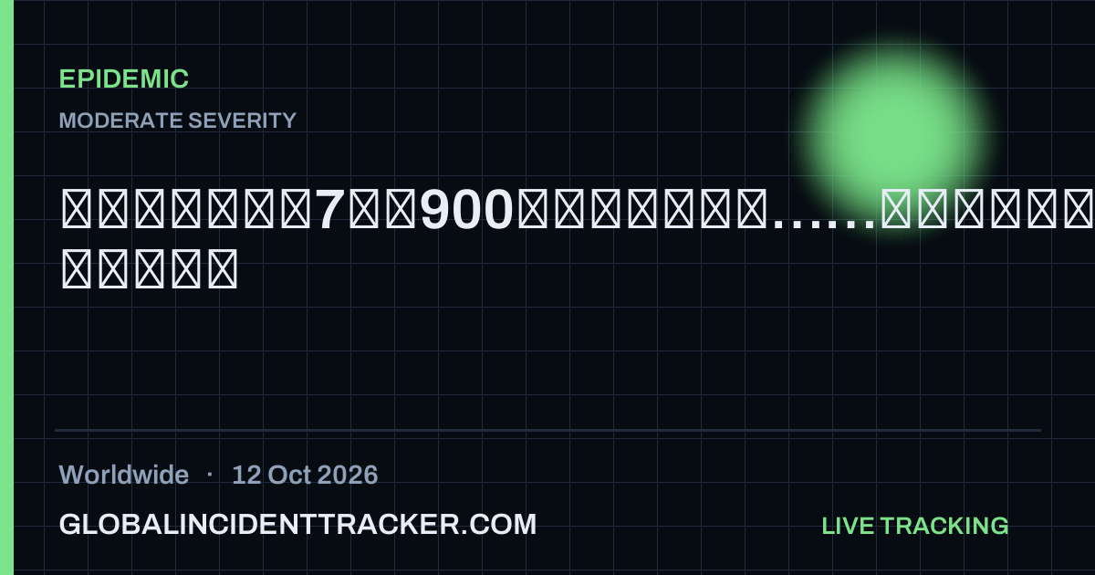 Epidemic incident in worldwide on 12 October 2026 — Global Incident Tracker report card