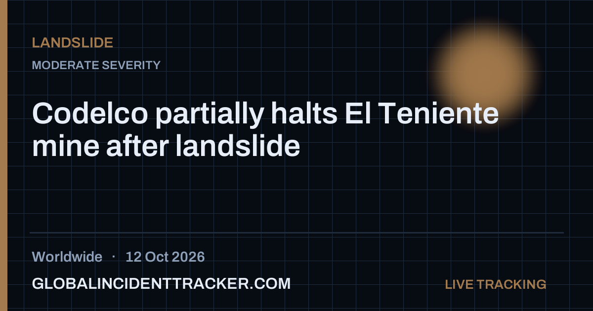 Landslide incident in worldwide on 12 October 2026 — Global Incident Tracker report card