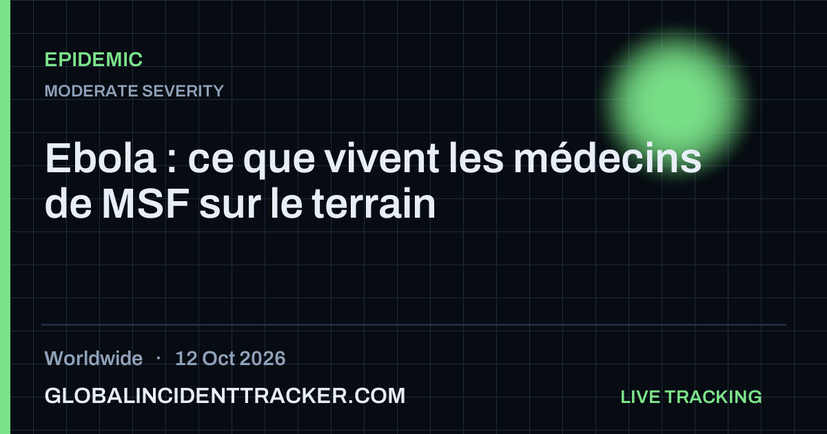 Epidemic incident in worldwide on 12 October 2026 — Global Incident Tracker report card