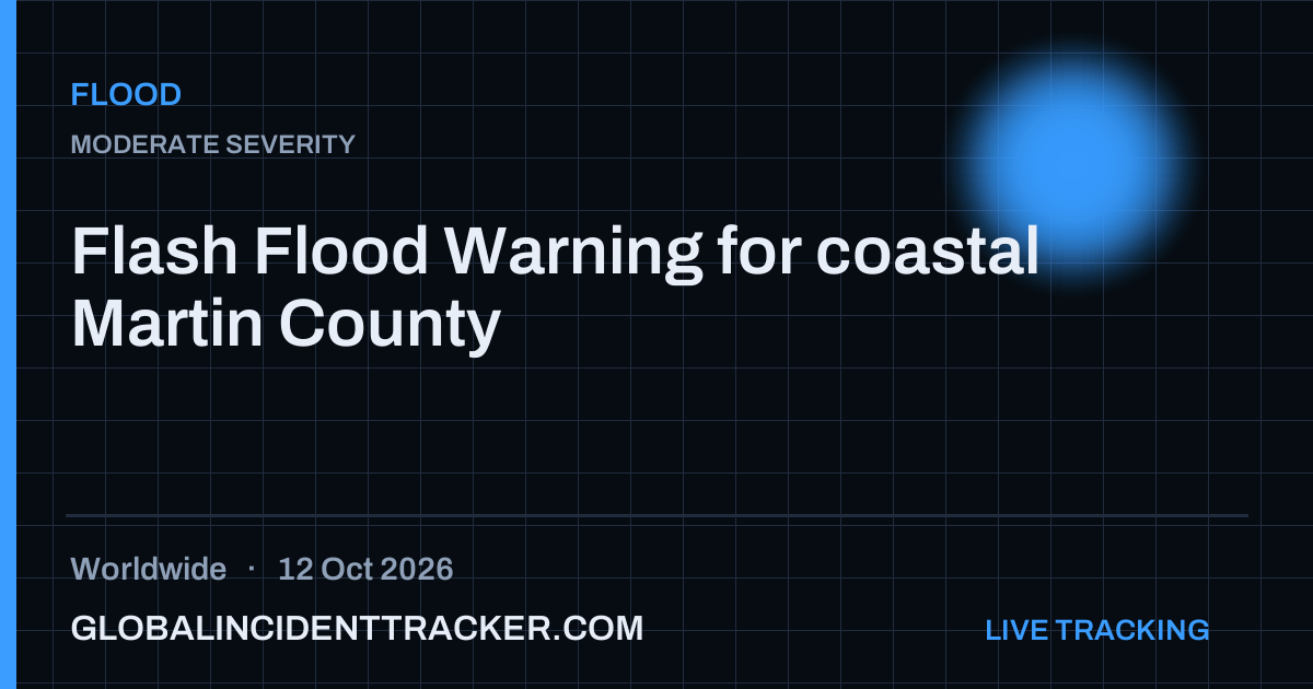 Flood incident in worldwide on 12 October 2026 — Global Incident Tracker report card