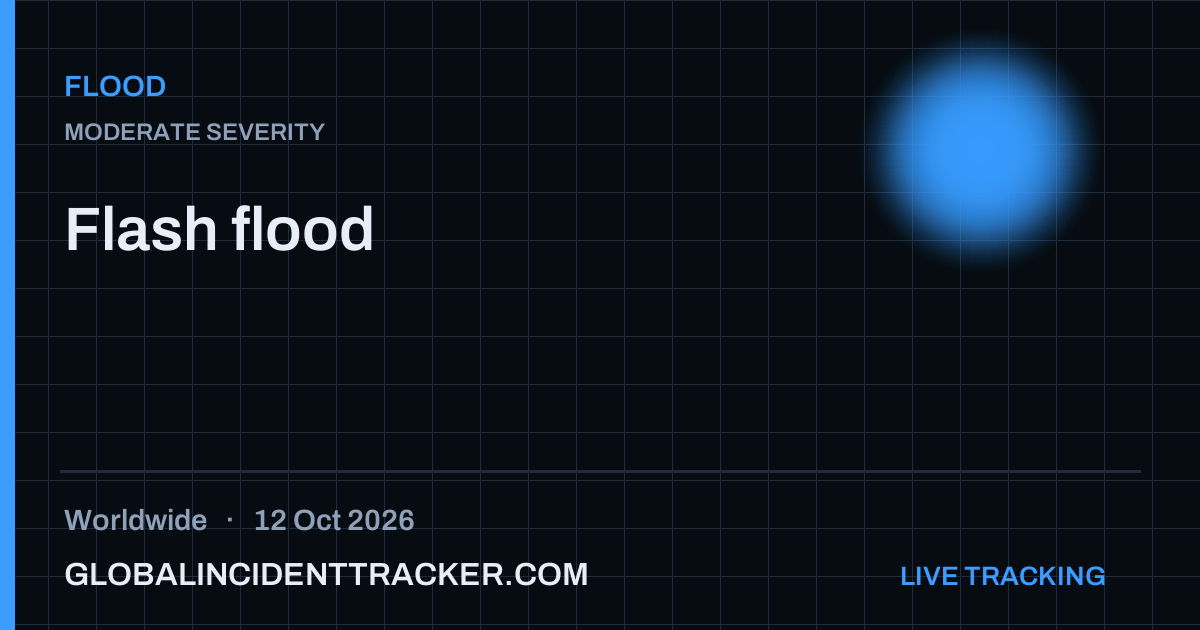 Flood incident in worldwide on 12 October 2026 — Global Incident Tracker report card