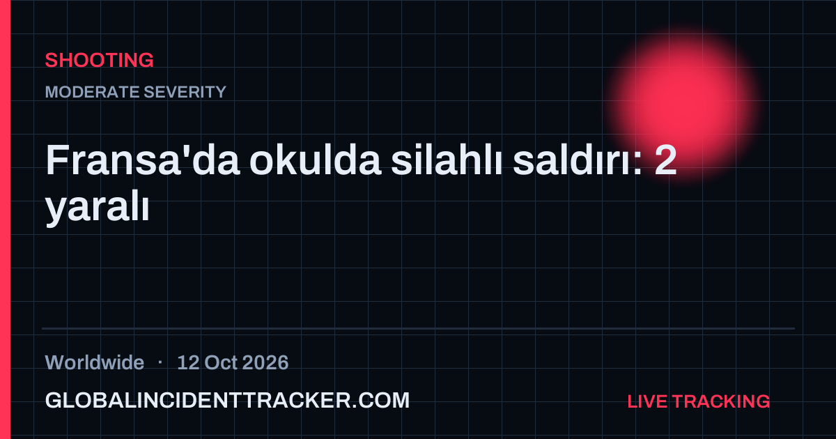 Shooting incident in worldwide on 12 October 2026 — Global Incident Tracker report card