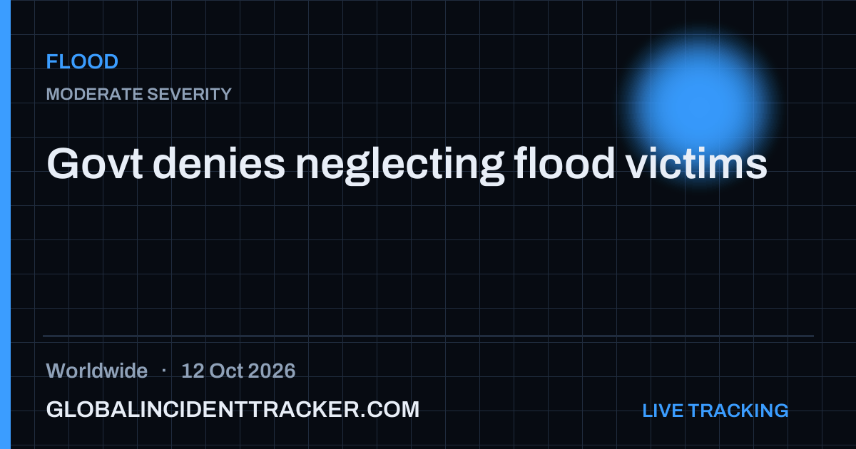 Flood incident in worldwide on 12 October 2026 — Global Incident Tracker report card