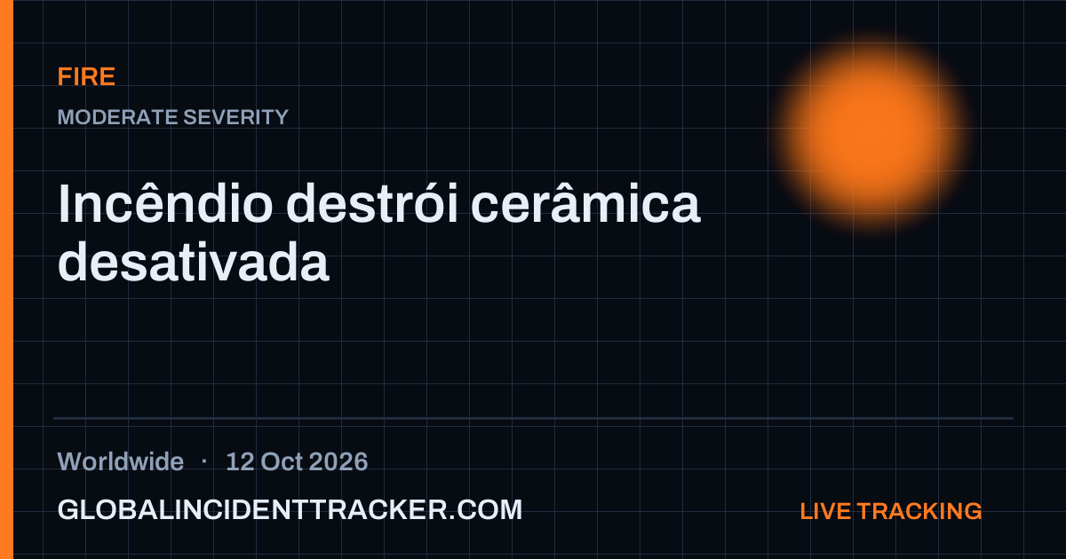 Fire incident in worldwide on 12 October 2026 — Global Incident Tracker report card