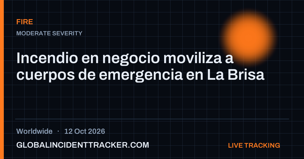 Fire incident in worldwide on 12 October 2026 — Global Incident Tracker report card