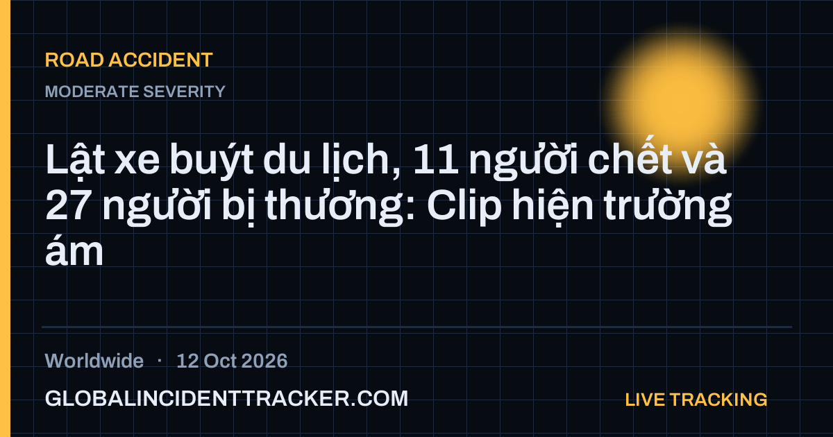 Road Accident incident in worldwide on 12 October 2026 — Global Incident Tracker report card