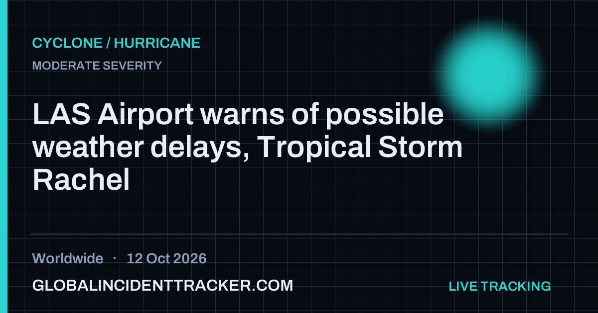 Cyclone / Hurricane incident in worldwide on 12 October 2026 — Global Incident Tracker report card