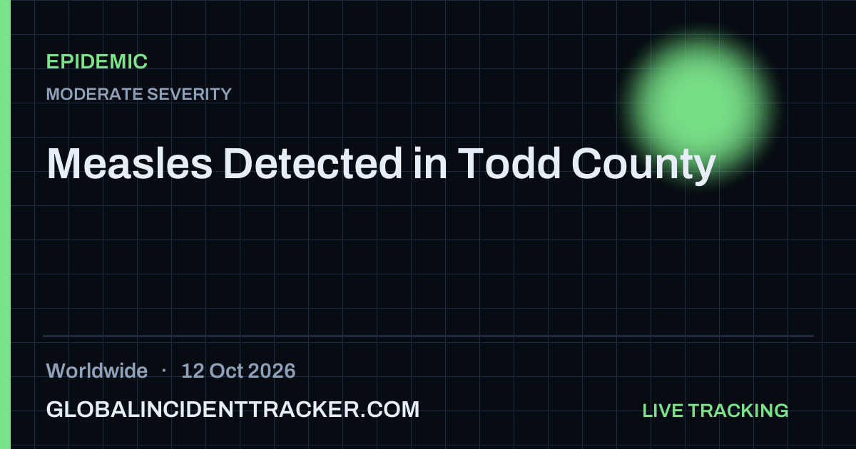 Epidemic incident in worldwide on 12 October 2026 — Global Incident Tracker report card