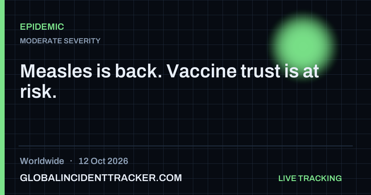 Epidemic incident in worldwide on 12 October 2026 — Global Incident Tracker report card