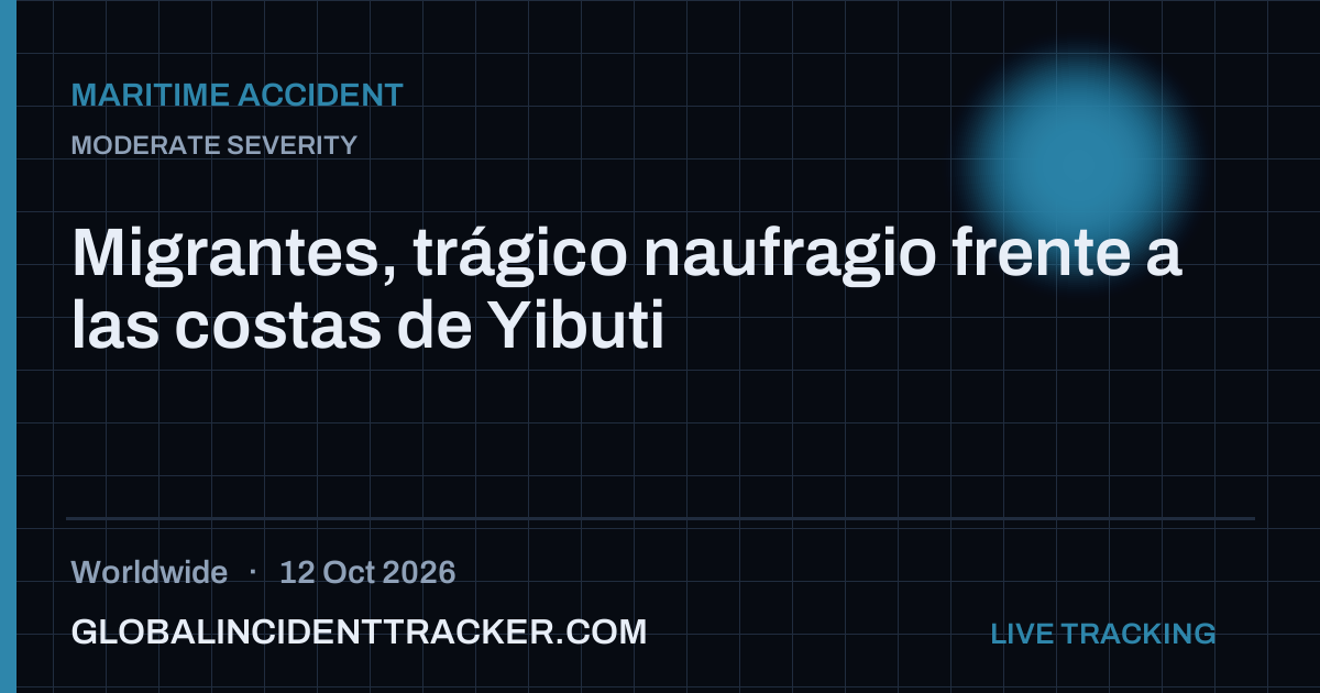 Maritime Accident incident in worldwide on 12 October 2026 — Global Incident Tracker report card