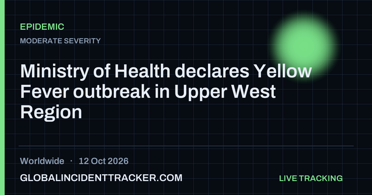 Epidemic incident in worldwide on 12 October 2026 — Global Incident Tracker report card