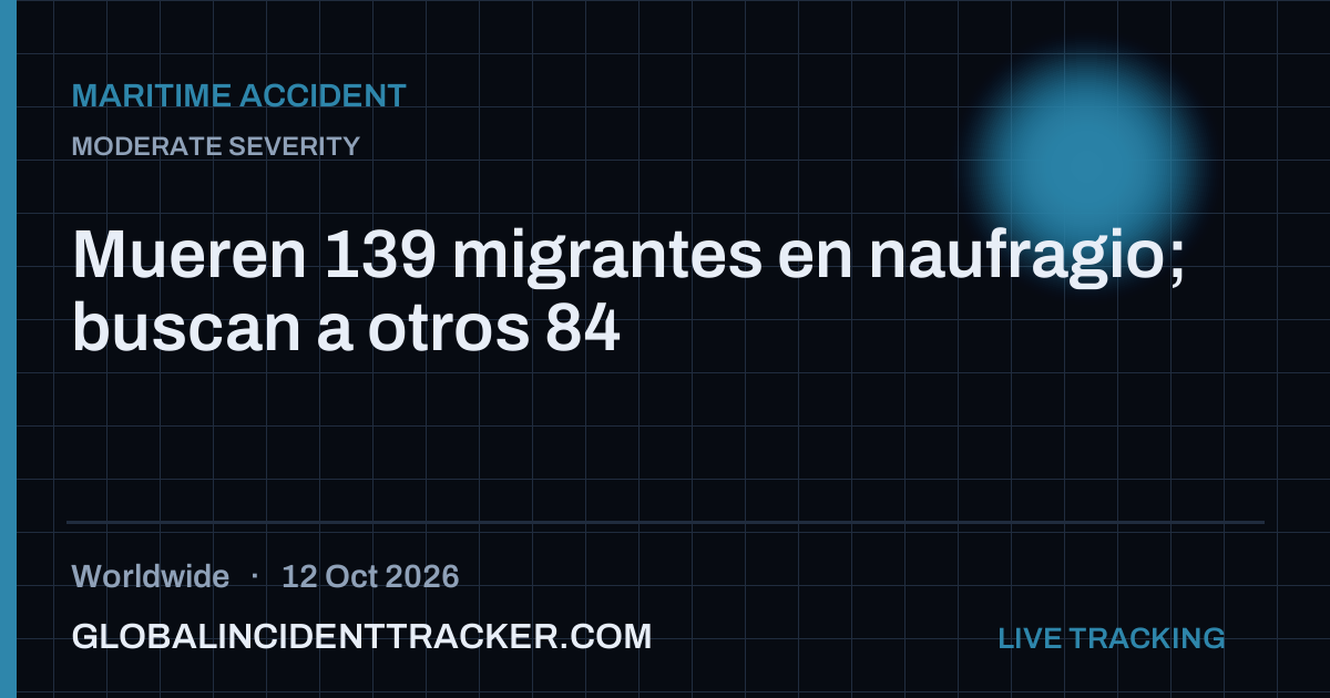 Maritime Accident incident in worldwide on 12 October 2026 — Global Incident Tracker report card