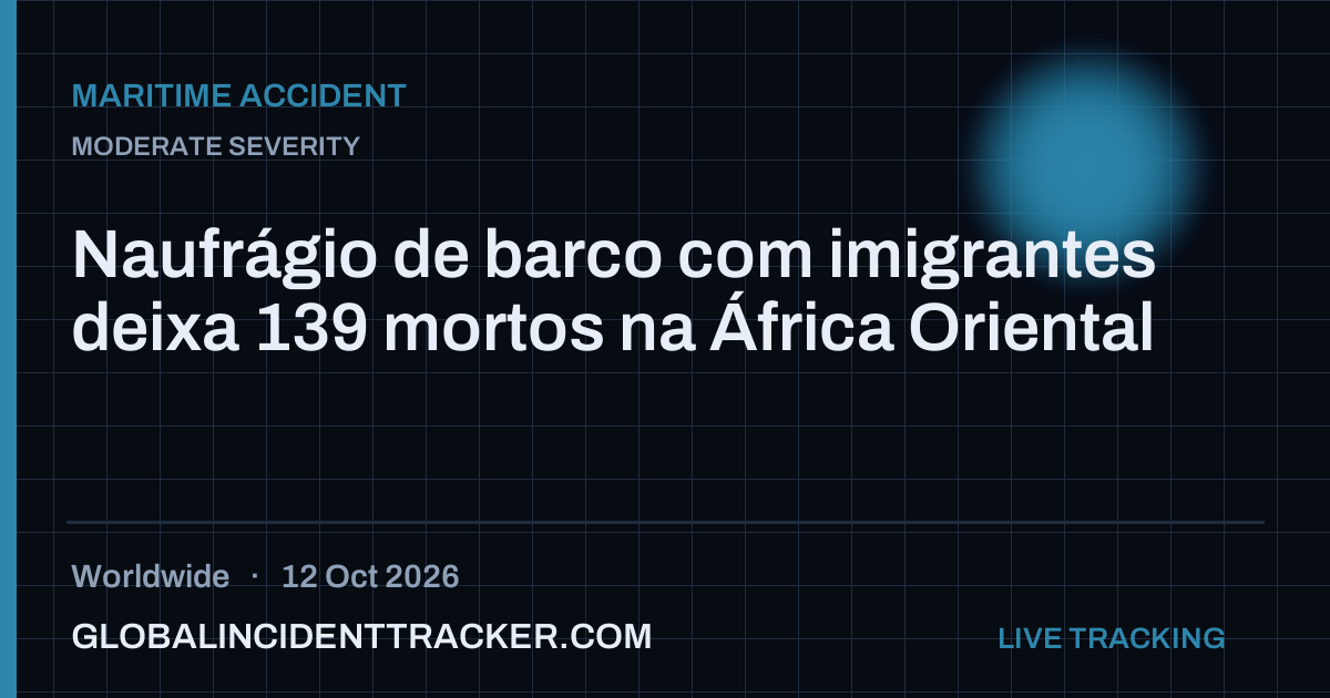 Maritime Accident incident in worldwide on 12 October 2026 — Global Incident Tracker report card