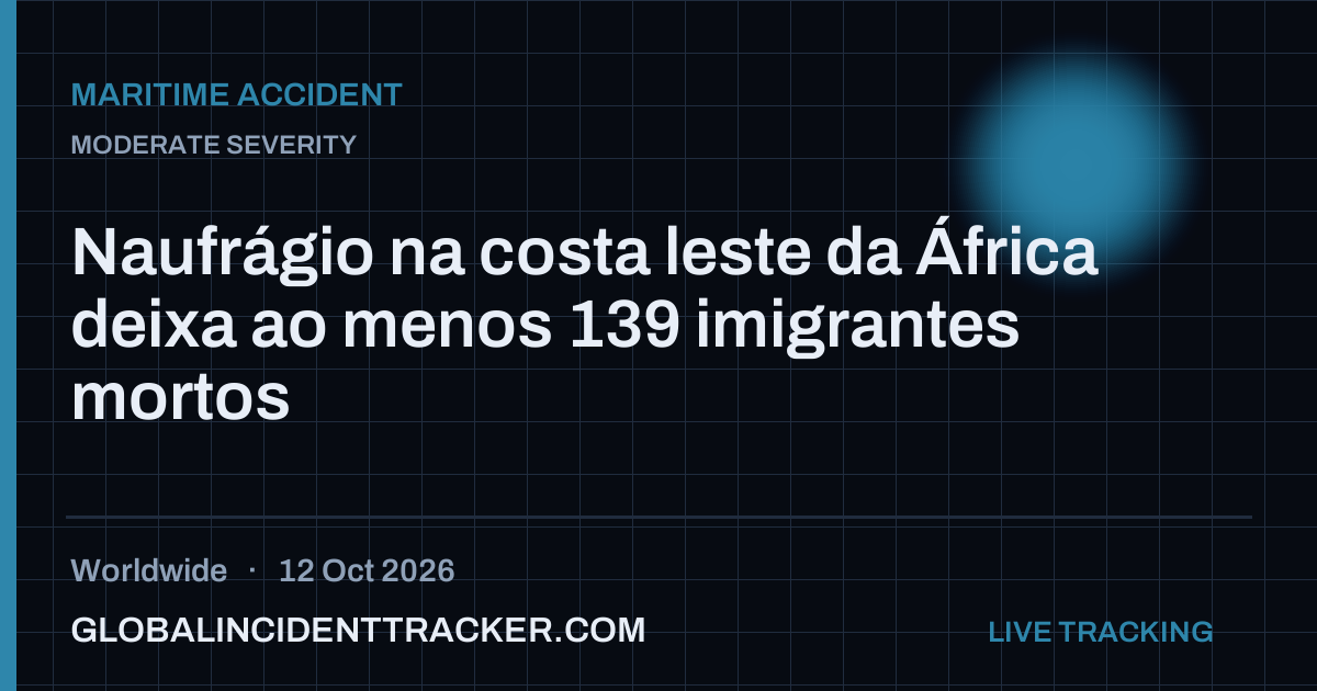Maritime Accident incident in worldwide on 12 October 2026 — Global Incident Tracker report card