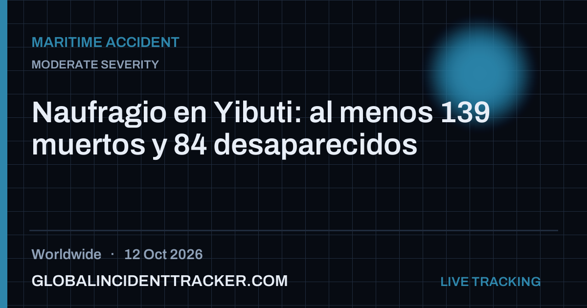 Maritime Accident incident in worldwide on 12 October 2026 — Global Incident Tracker report card