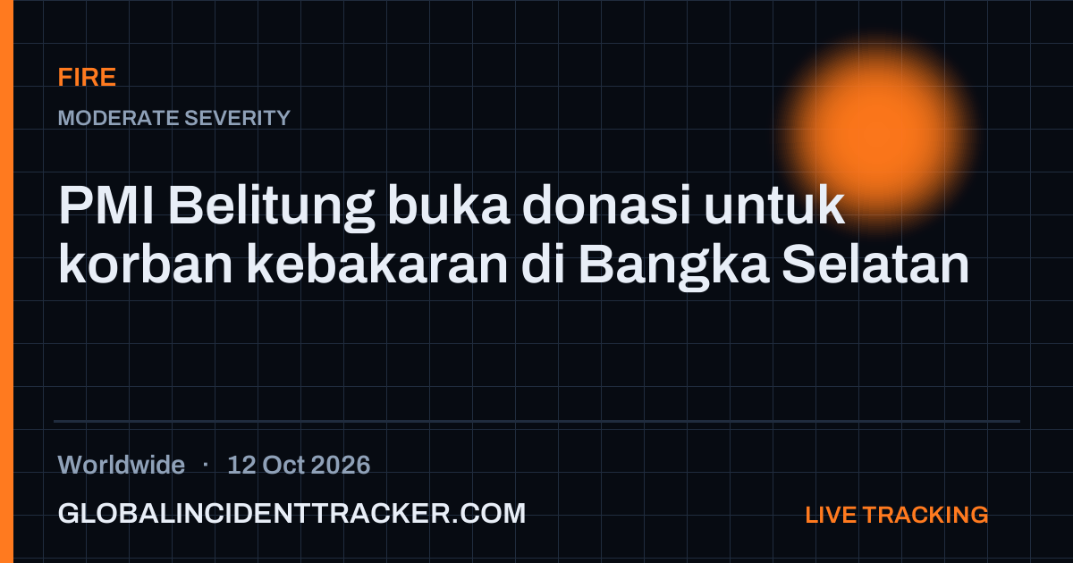 Fire incident in worldwide on 12 October 2026 — Global Incident Tracker report card