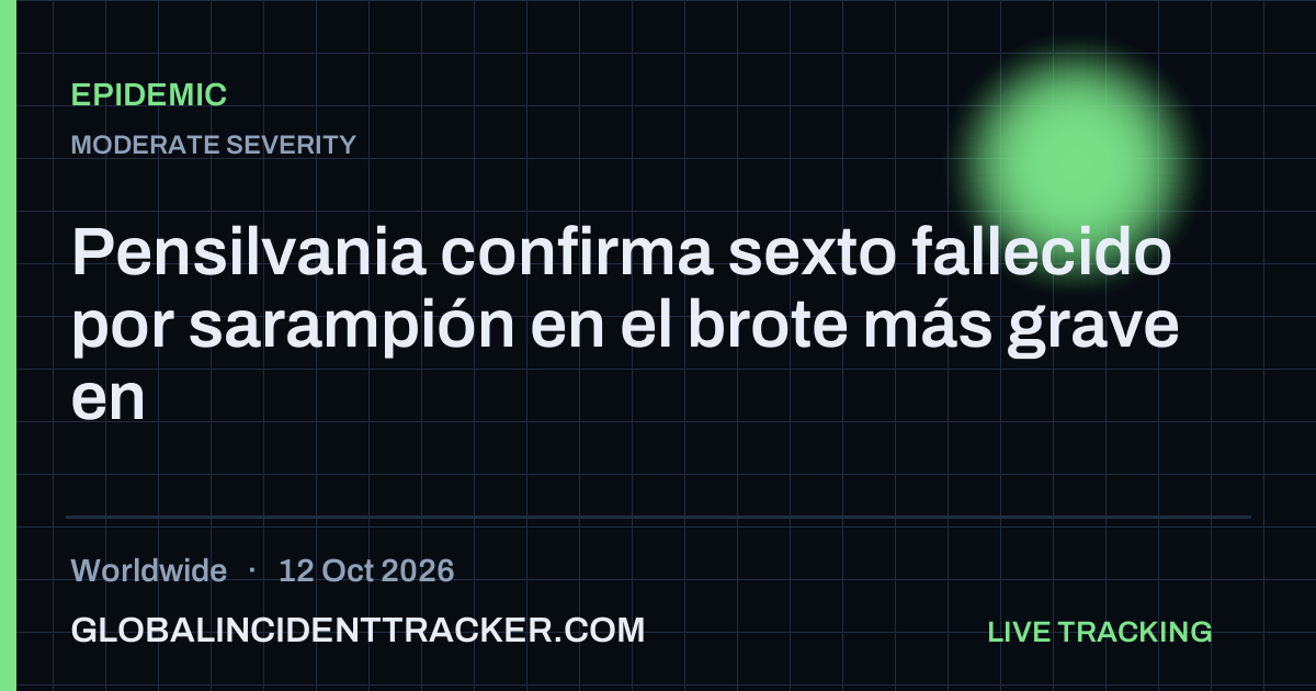 Epidemic incident in worldwide on 12 October 2026 — Global Incident Tracker report card