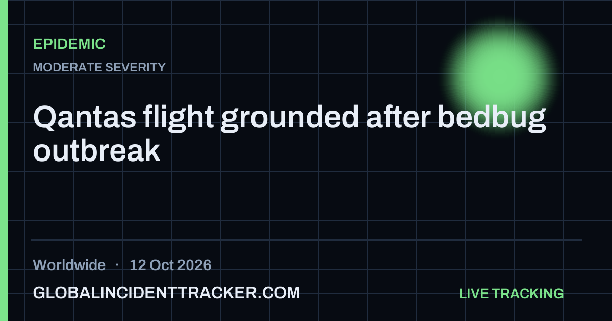 Epidemic incident in worldwide on 12 October 2026 — Global Incident Tracker report card