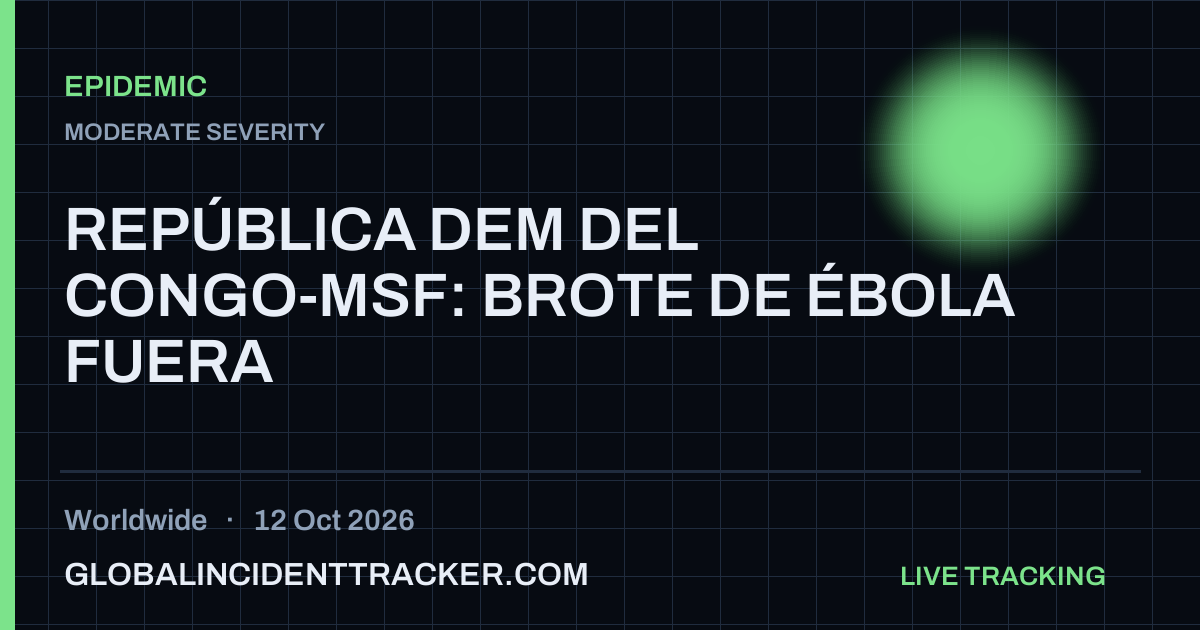 Epidemic incident in worldwide on 12 October 2026 — Global Incident Tracker report card
