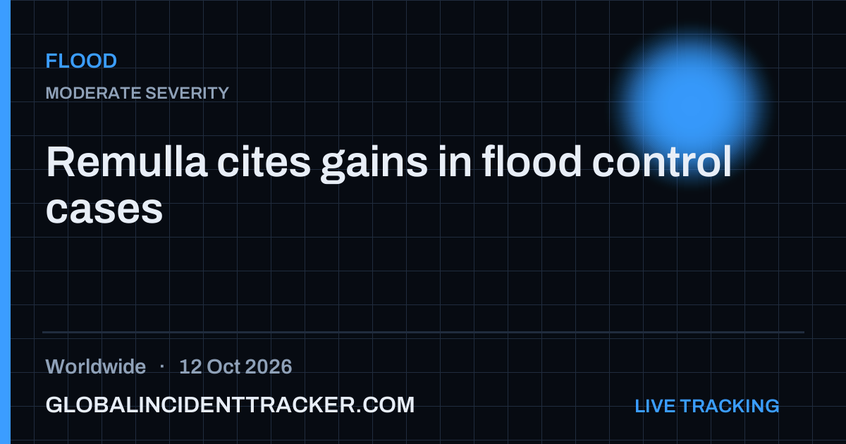 Flood incident in worldwide on 12 October 2026 — Global Incident Tracker report card