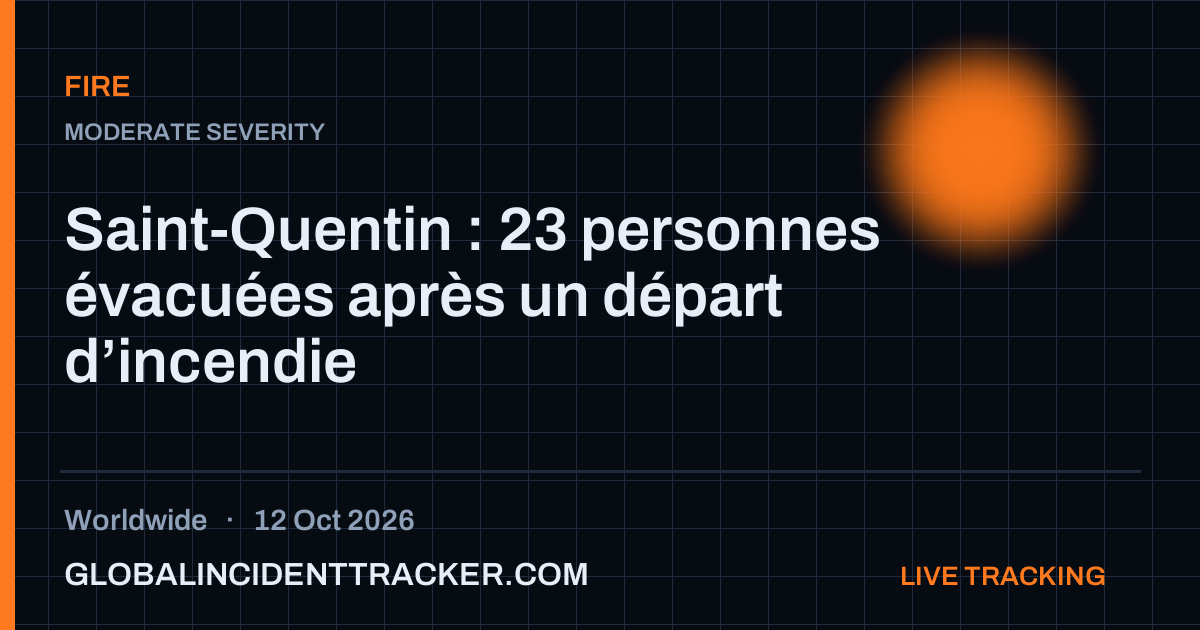 Fire incident in worldwide on 12 October 2026 — Global Incident Tracker report card