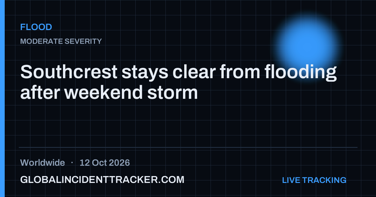 Flood incident in worldwide on 12 October 2026 — Global Incident Tracker report card