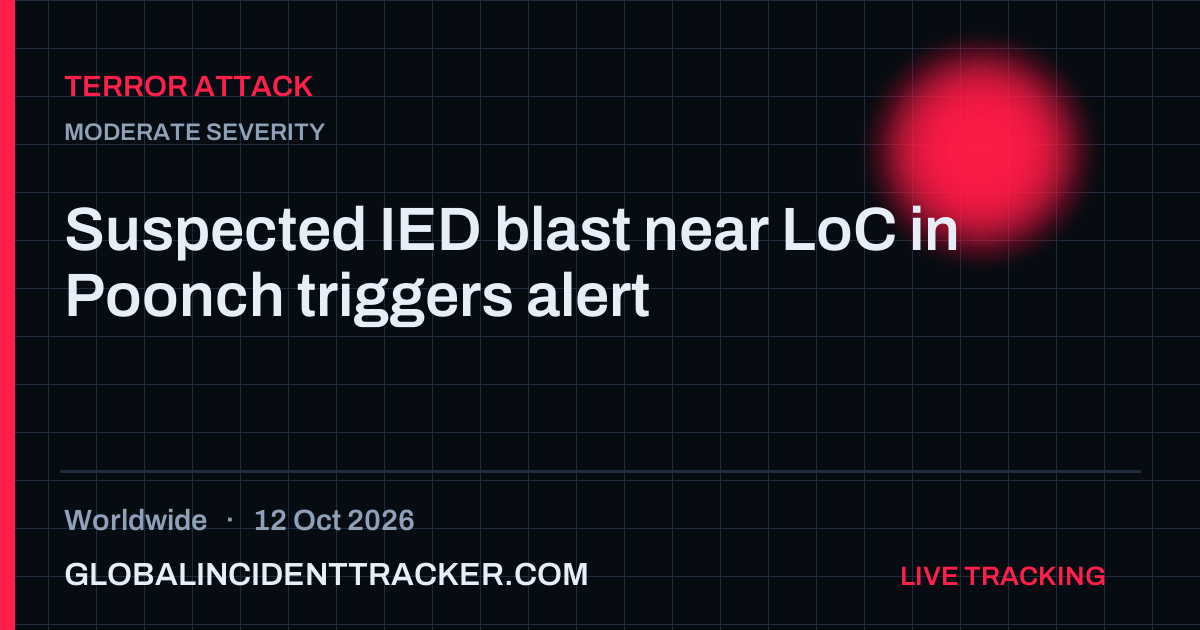 Terror Attack incident in worldwide on 12 October 2026 — Global Incident Tracker report card