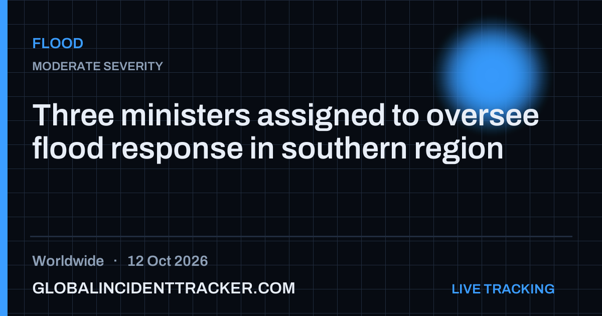 Flood incident in worldwide on 12 October 2026 — Global Incident Tracker report card