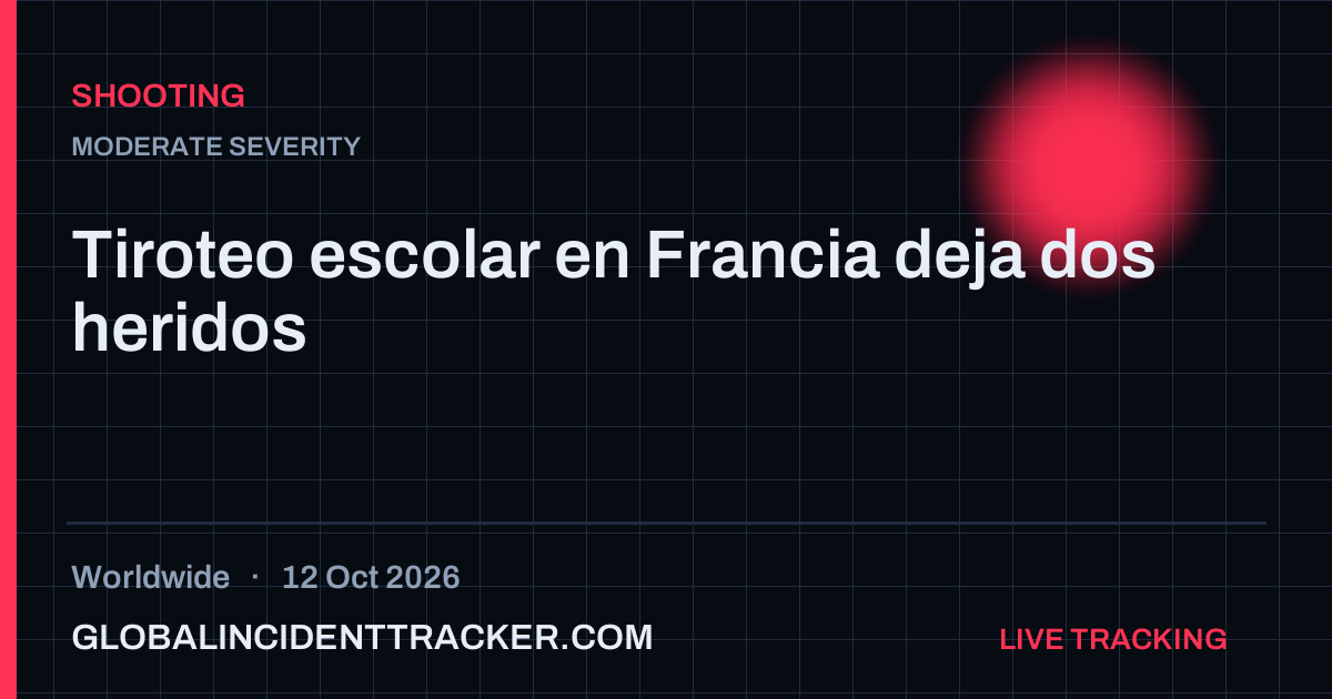 Shooting incident in worldwide on 12 October 2026 — Global Incident Tracker report card