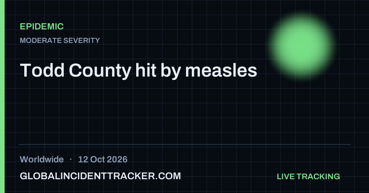 Epidemic incident in worldwide on 12 October 2026 — Global Incident Tracker report card
