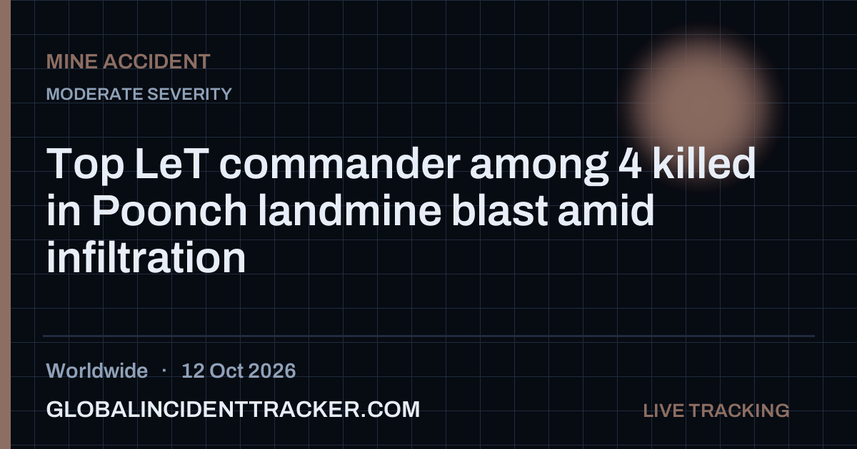 Mine Accident incident in worldwide on 12 October 2026 — Global Incident Tracker report card