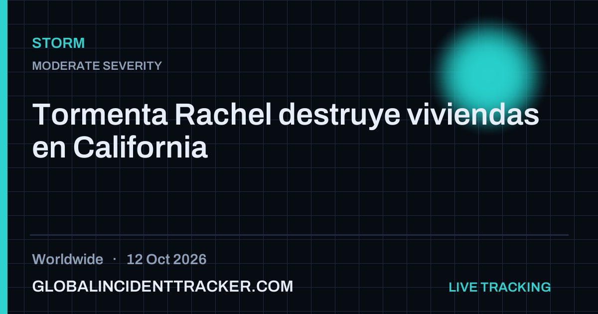 Storm incident in worldwide on 12 October 2026 — Global Incident Tracker report card