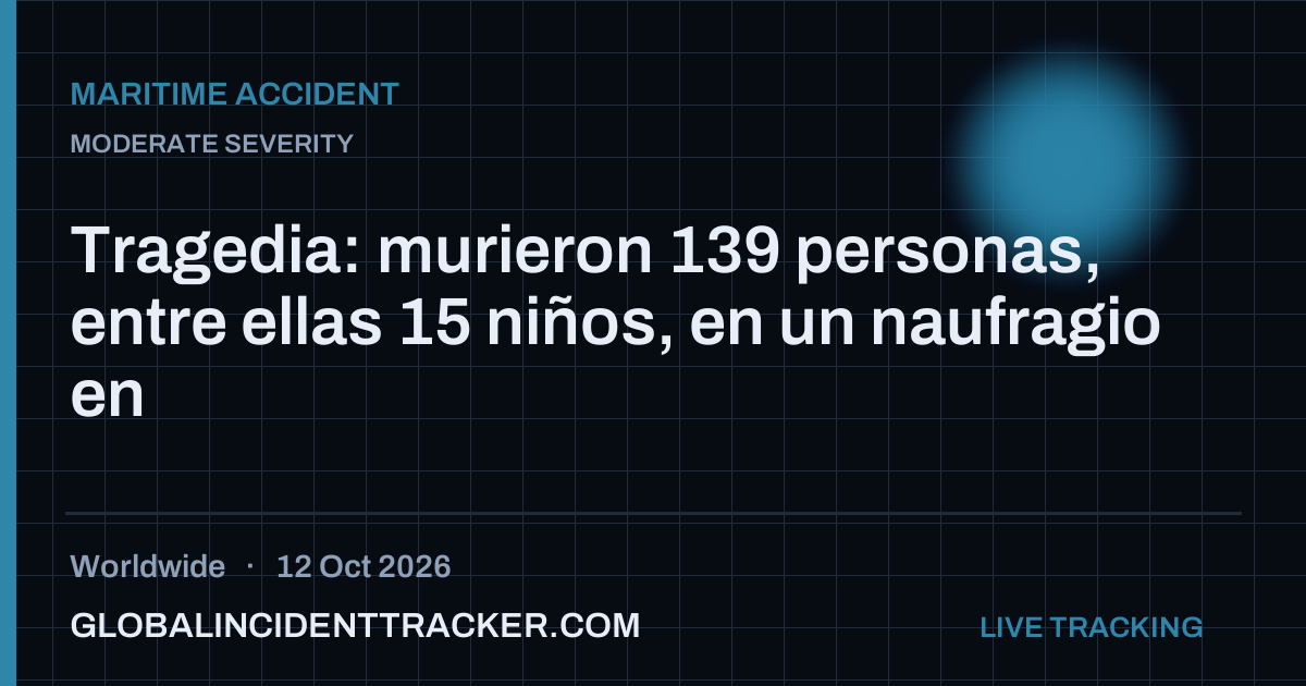 Maritime Accident incident in worldwide on 12 October 2026 — Global Incident Tracker report card