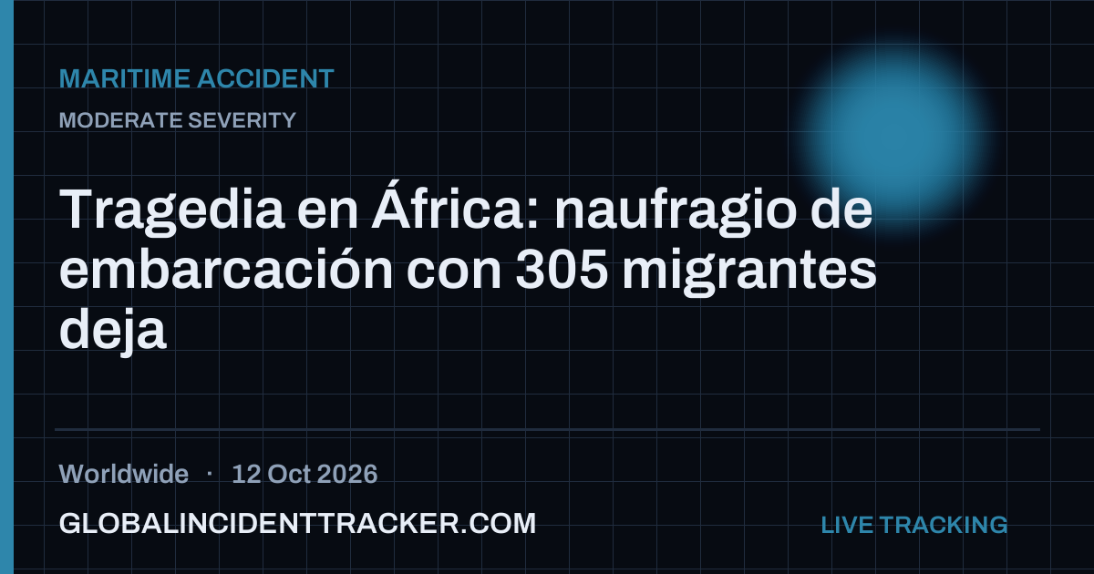 Maritime Accident incident in worldwide on 12 October 2026 — Global Incident Tracker report card