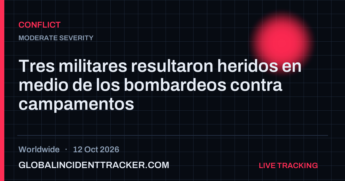 Conflict incident in worldwide on 12 October 2026 — Global Incident Tracker report card
