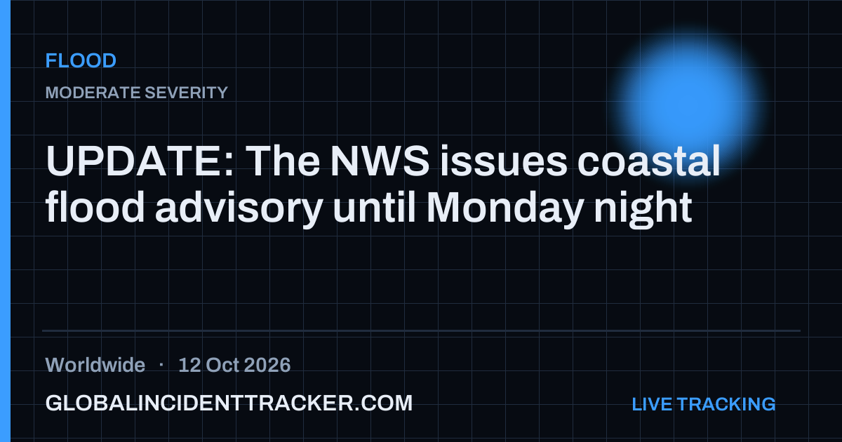 Flood incident in worldwide on 12 October 2026 — Global Incident Tracker report card