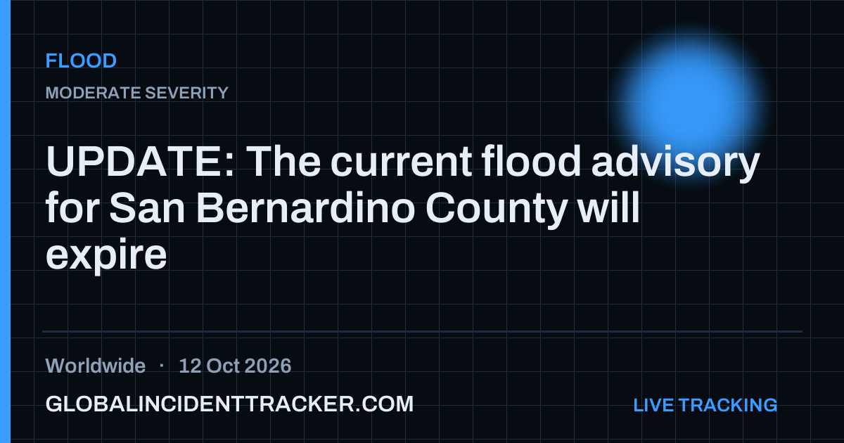 Flood incident in worldwide on 12 October 2026 — Global Incident Tracker report card
