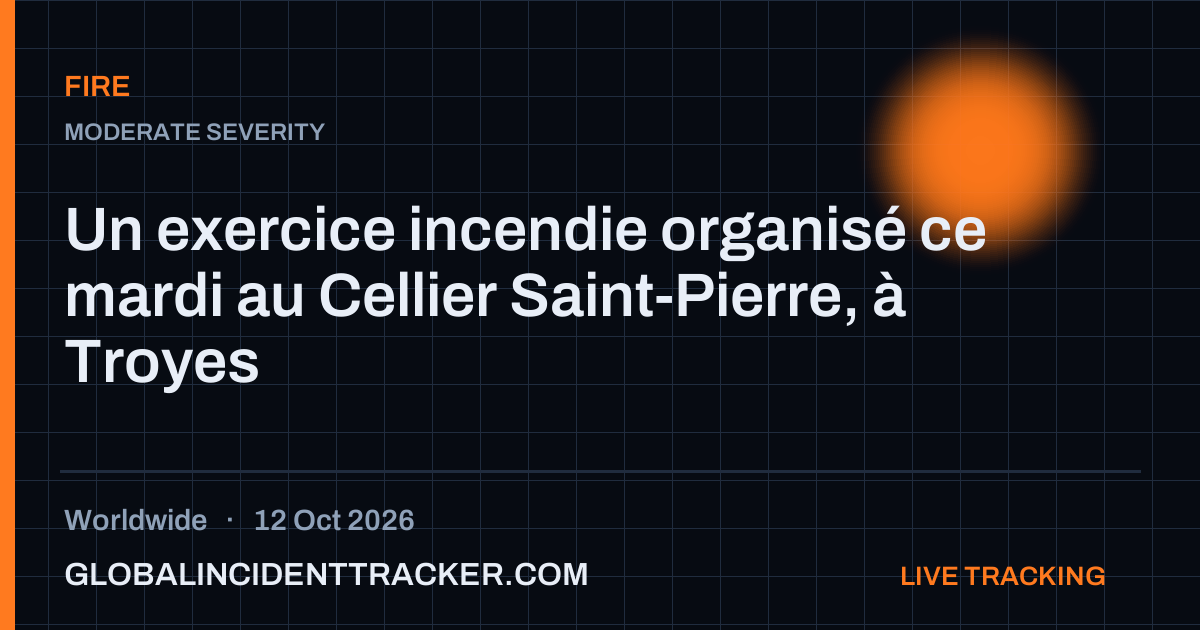Fire incident in worldwide on 12 October 2026 — Global Incident Tracker report card