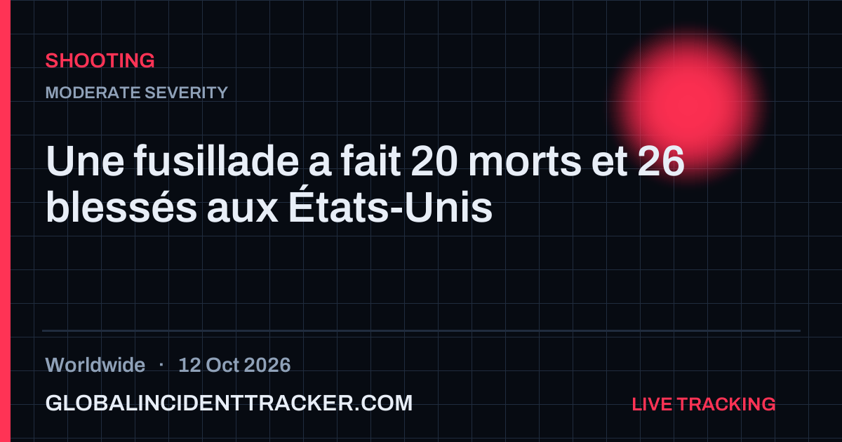Shooting incident in worldwide on 12 October 2026 — Global Incident Tracker report card