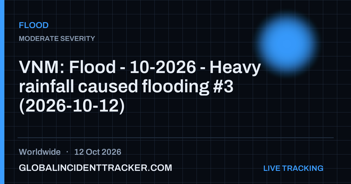 Flood incident in worldwide on 12 October 2026 — Global Incident Tracker report card