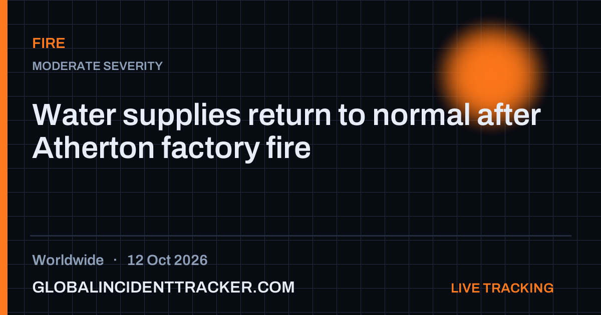 Fire incident in worldwide on 12 October 2026 — Global Incident Tracker report card