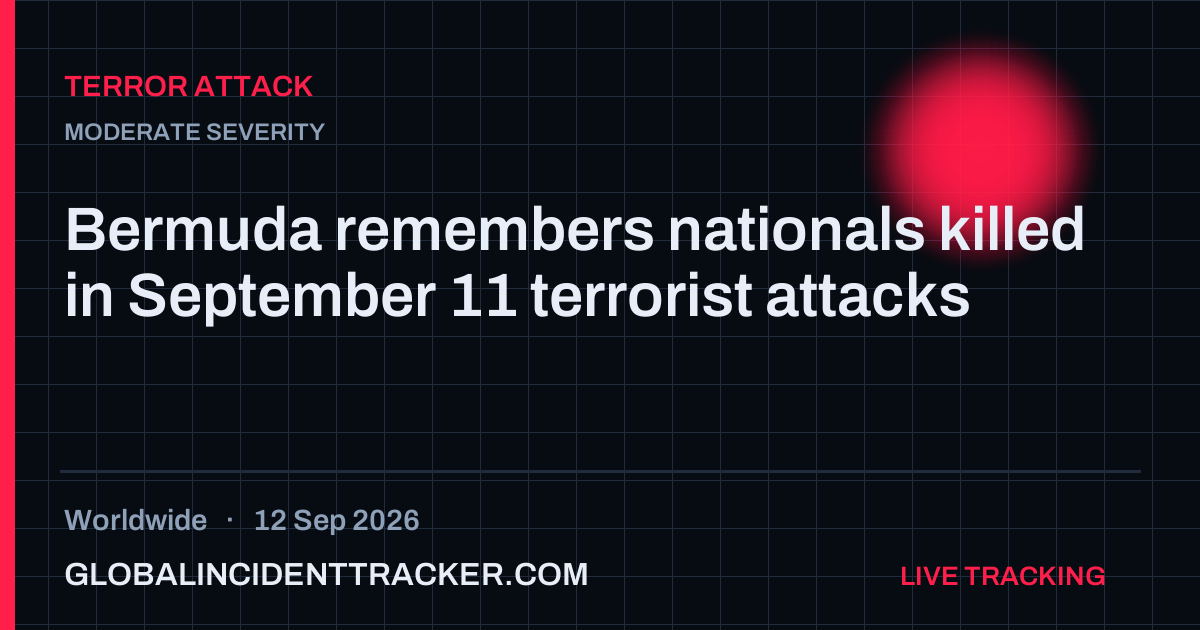 Terror Attack incident in worldwide on 12 September 2026 — Global Incident Tracker report card