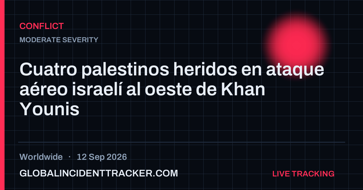 Conflict incident in worldwide on 12 September 2026 — Global Incident Tracker report card
