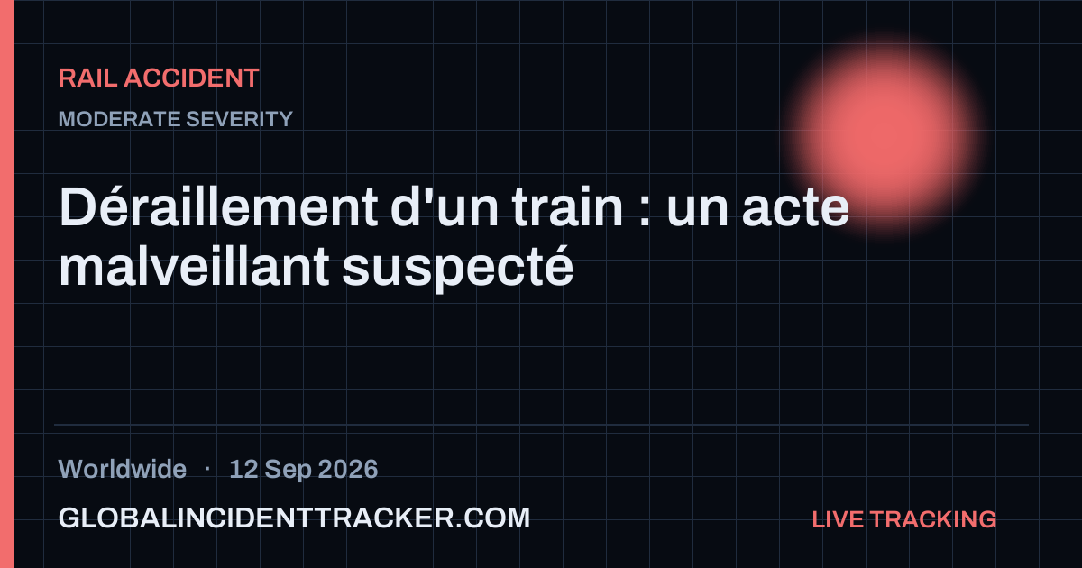 Rail Accident incident in worldwide on 12 September 2026 — Global Incident Tracker report card